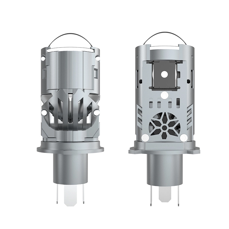 High Low Beam Projector Lens H4 Motorcycle LED Headlight 55W 6500K Plug and Play Mini Led Projector Lens 1