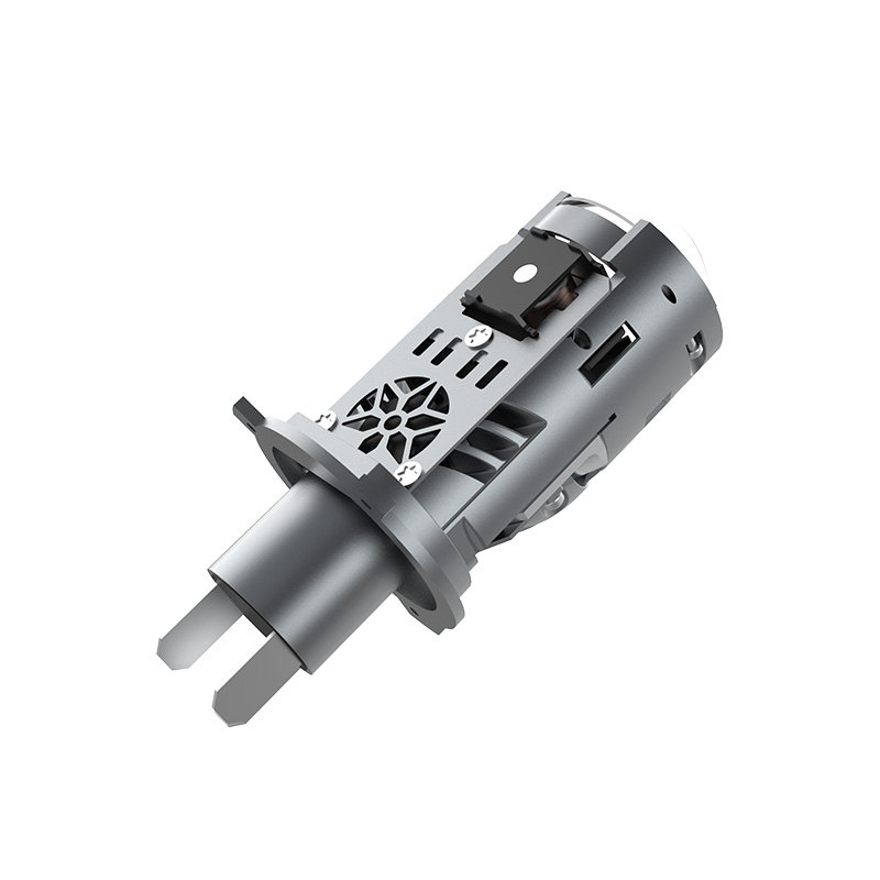 High Low Beam Projector Lens H4 Motorcycle LED Headlight 55W 6500K Plug and Play Mini Led Projector Lens 6