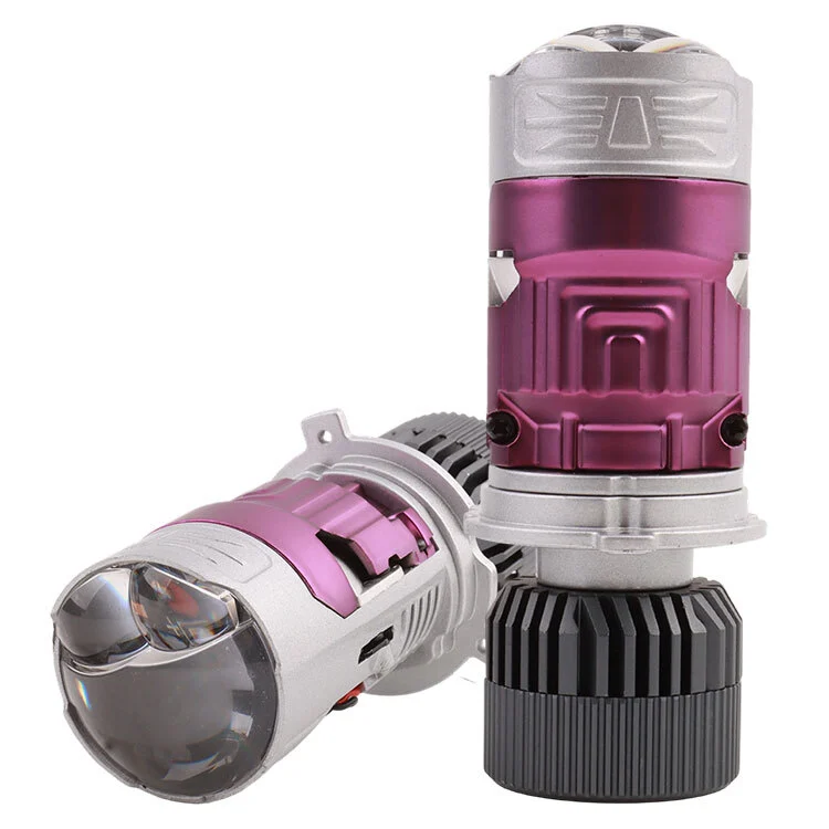 Mini H4 Led Headlight Projector Lens 85W 8000LM 6500K Car Retrofit Led Projector Lens with Dual Lens Upgrade Led Lens 1