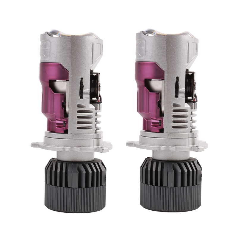 Mini H4 Led Headlight Projector Lens 85W 8000LM 6500K Car Retrofit Led Projector Lens with Dual Lens Upgrade Led Lens 2
