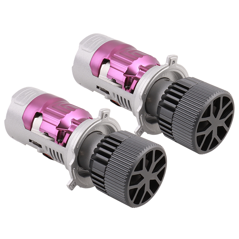 Mini H4 Led Headlight Projector Lens 85W 8000LM 6500K Car Retrofit Led Projector Lens with Dual Lens Upgrade Led Lens 4