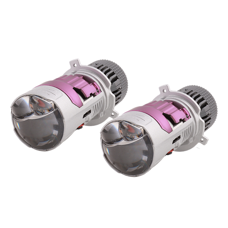 Mini H4 Led Headlight Projector Lens 85W 8000LM 6500K Car Retrofit Led Projector Lens with Dual Lens Upgrade Led Lens 6