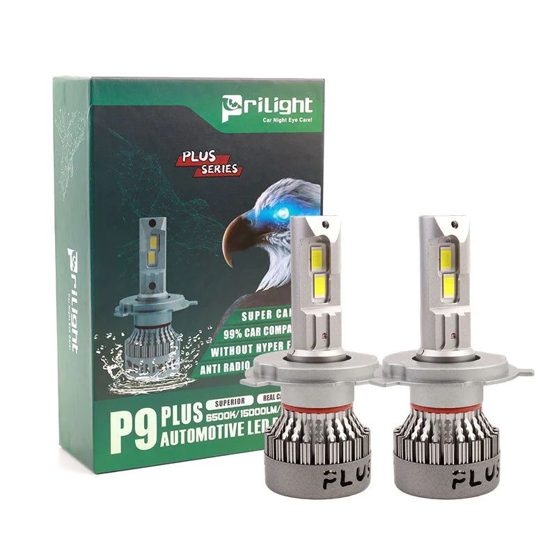 Prilight Led H4 Super Bright LED High Low Beam Led Spotlight 110W 15000LM 6500K LED Headlight Bulb for Auto 1