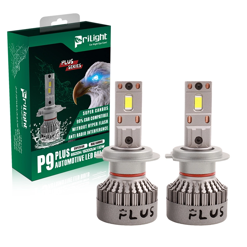Prilight Factory Car Led Headlight Headlamp 110W 15000LM Super Bright LED H7 6500K LED Headlight Bulbs 1