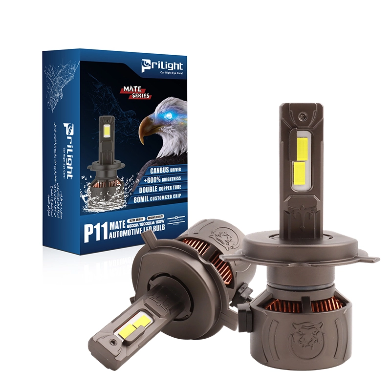 Prilight P11 Mate Led Headlight H4 150W 18000LM Car Led Headlight Bulb 6500K Auto Led Headlights 1