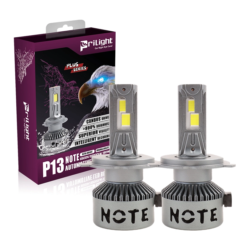 Custom P13 Note Automotive Headlamp Canbus Led Headlight H4 180W 22000LM 6500K Led Headlight Bulb 1