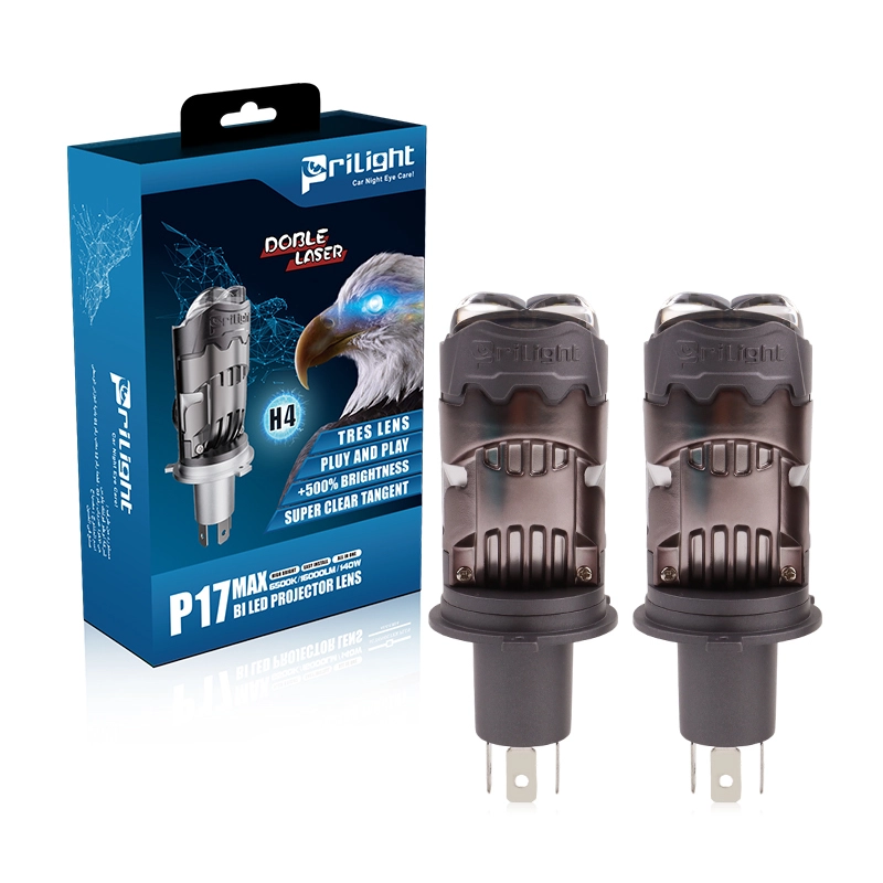 P17 Max Car Led Projector Lens 140W 16000LM Super Bright Projector LED Headlight Lens Mini H4 1