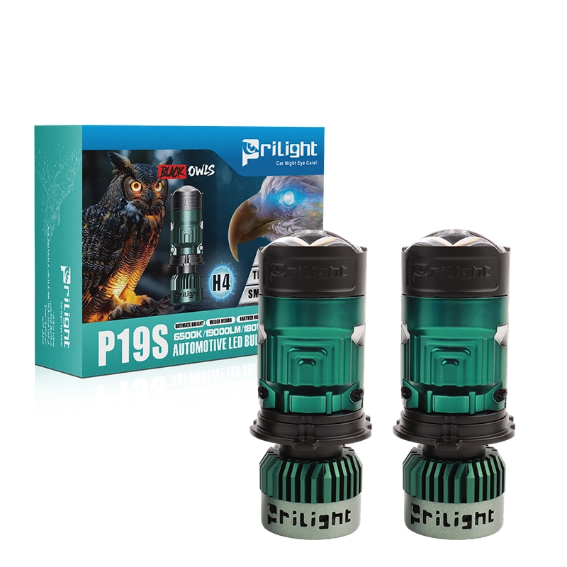 P19S Mini H4 Laser Bi Led Projector Lens 180W 19000LM Led Headlight Projector Lens with Three Lens Laser Light 1