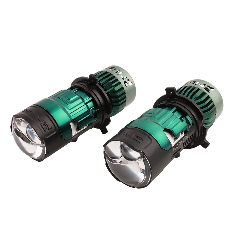 P19S Mini H4 Laser Bi Led Projector Lens 180W 19000LM Led Headlight Projector Lens with Three Lens Laser Light 4