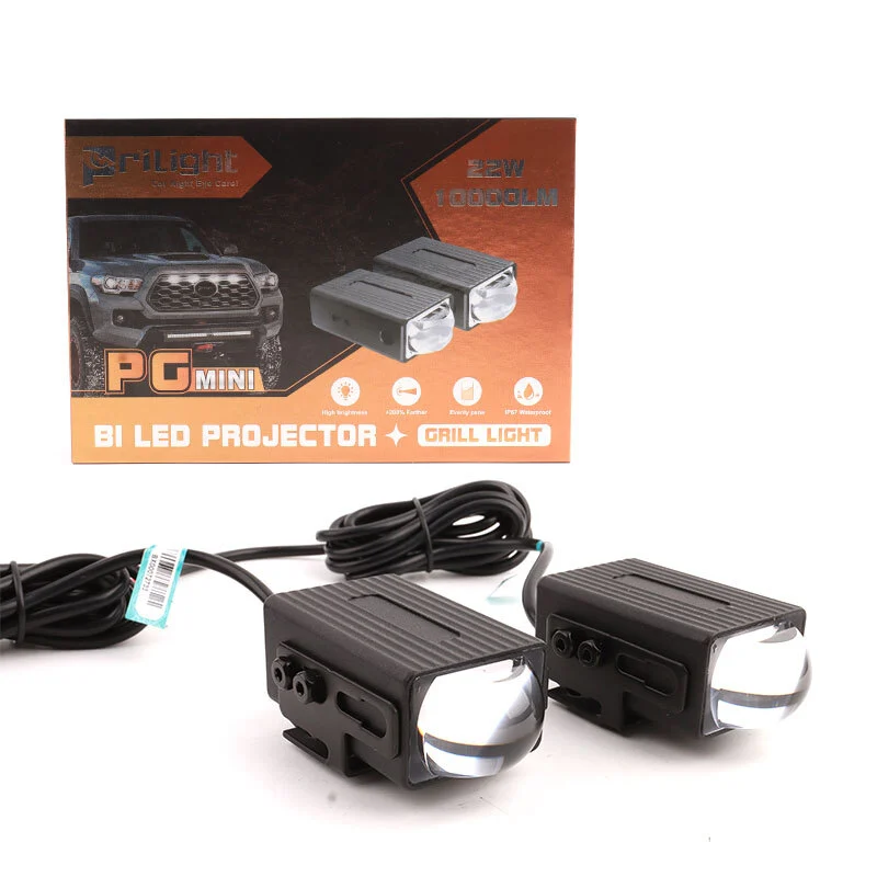 Car Matrix Laser Grill Light 3000K 6000K 22W Cars Auxiliary External Light Mini Auto Car Grille Lights 1