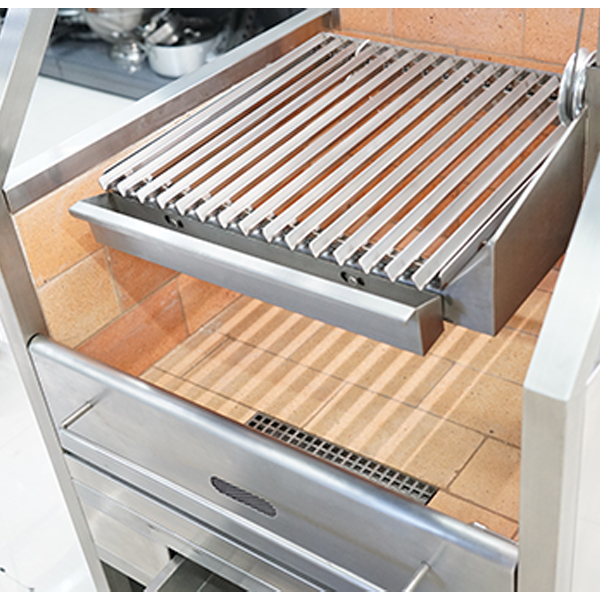 Stainless Steel 800*800*1750mm Elevated charcoal oven with cabinet | SHINELONG 6