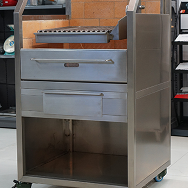 Stainless Steel 800*800*1750mm Elevated charcoal oven with cabinet | SHINELONG 7
