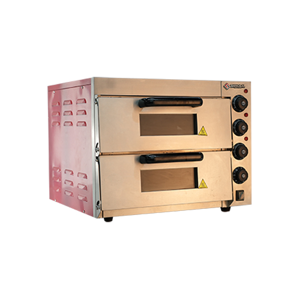 560*570*440mm Double Deck Countertop Pizza/Bakery Oven - 220V/50Hz | SHINELONG 4