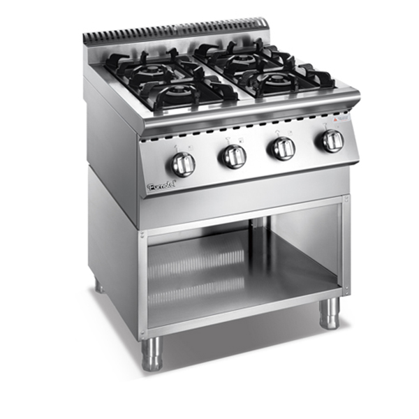 X Series gas range 4-burner na may bukas na gabinete 3