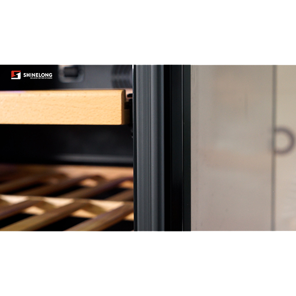 Full Glass Door Commercial Wine Cooler with LED Light | SHINELONG 6