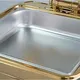 Hydraulic Luxury Buffet Stove - 6L Capacity, Gold & Silver, Rome-style Foot 2