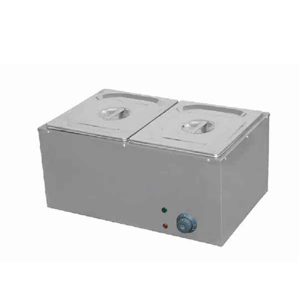 Stainless Steel Bain Marie: 1.8kW, 220-240V, 2 Pans 2
