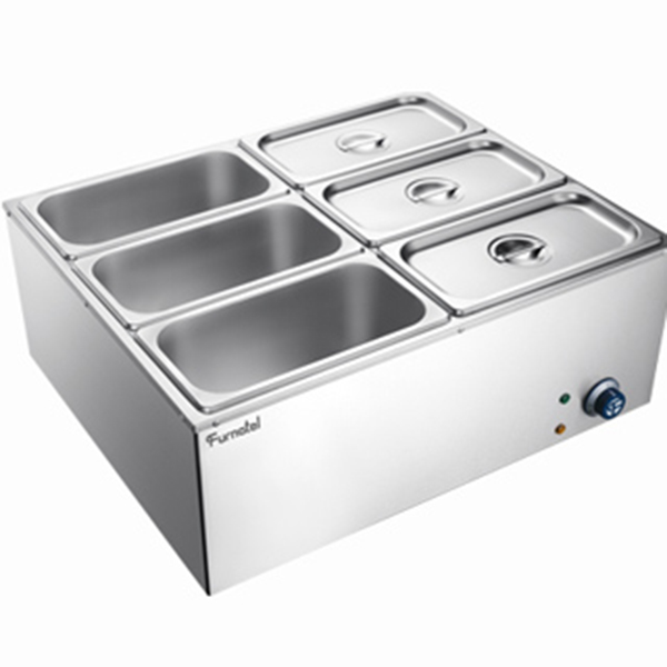 FURNOTEL Stainless Steel Electric 6-pan Bain Marie with 6 pans | SHINELONG 5