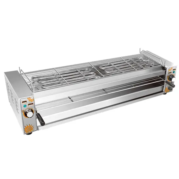 Electric Anthracitic BBQ Grill with Salamander 1