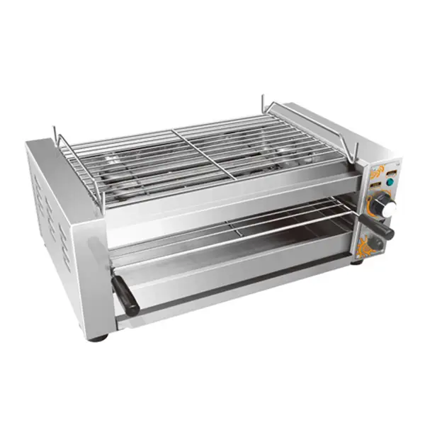 Electric Anthracitic BBQ Grill with Salamander-220V | SHINELONG 1