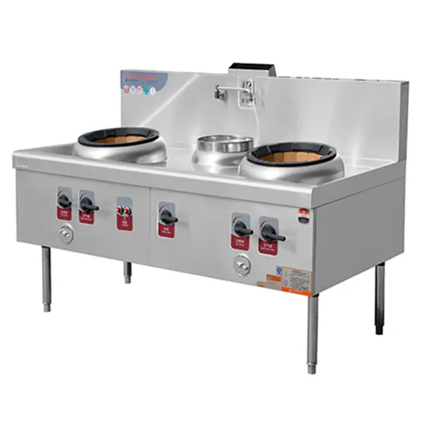 Wok Stove With 2-Burner And 1-Warmer2 1