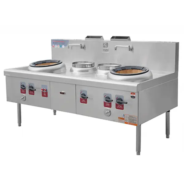Wok Stove With 2-Burner And 2-Warmer2 1