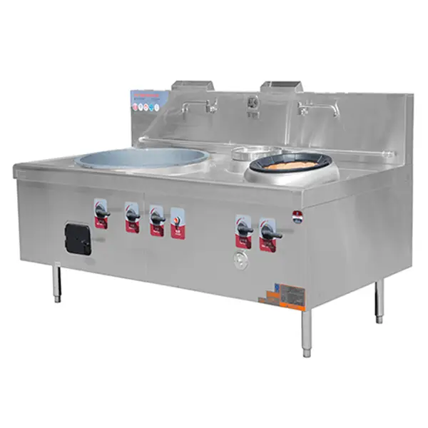 Wok Stove With 1-Burner And 1-Boiler 1