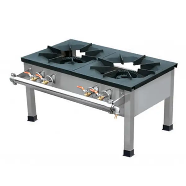 2 Burner Gas Stock Pot Range 1