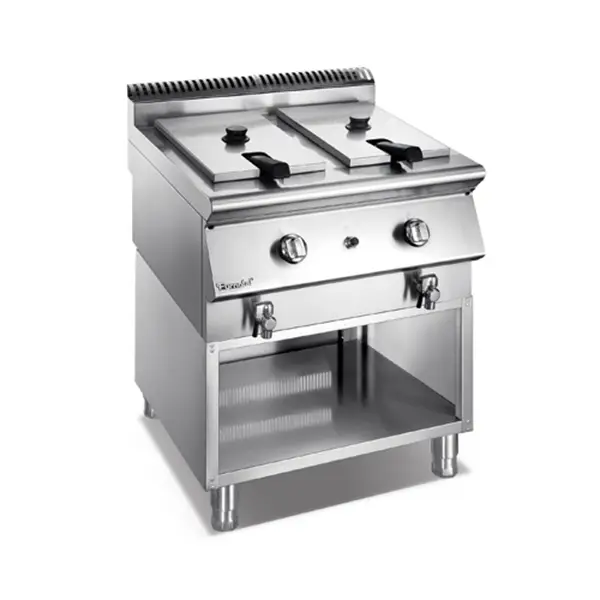 X Series Gas 2-Tank 2-Basket Fryer With Open Cabinet 1