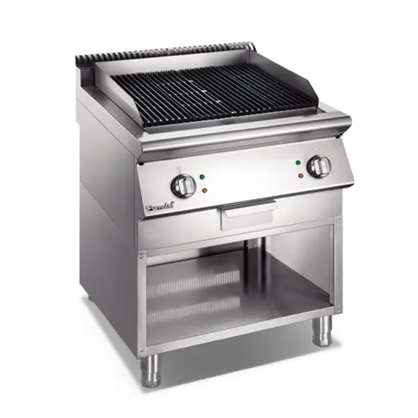 X Series Electric Lava Rock Grill With Open Cabinet 1
