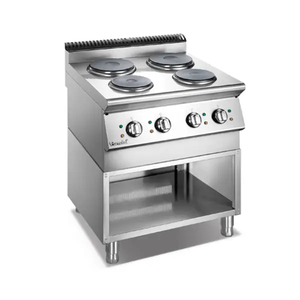 X Series Electric 4-Hot Plate Cooker With Open Cabinet 1