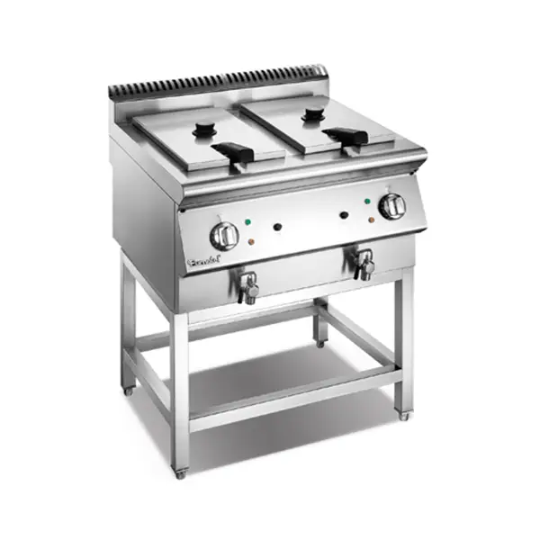 X Series Electric 2-Tank 2-Basket Fryer With Stand 1