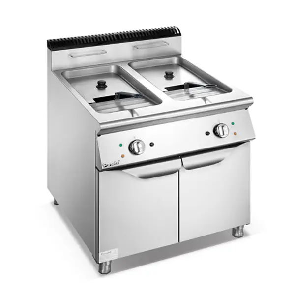 900 Series Electric 2-Tank 2-Basket Fryer With Cabinet 1