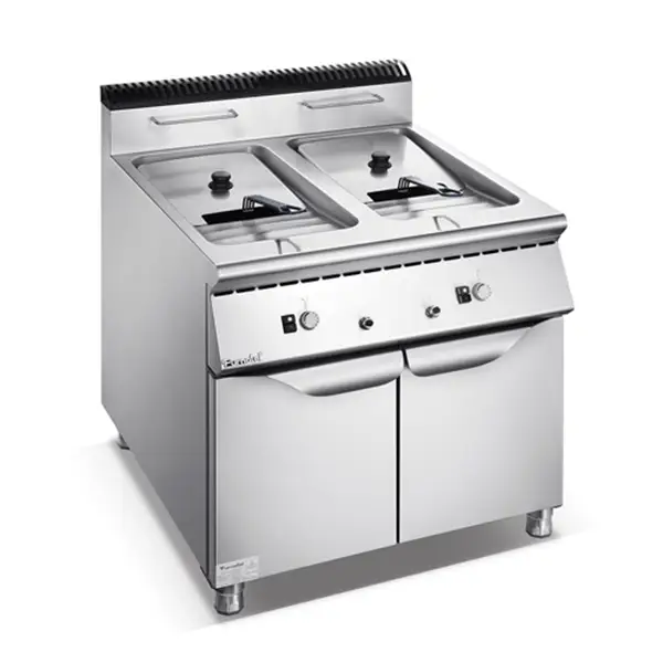 700 Series Gas 2-Tank 2-Basket Fryer With Cabinet 1