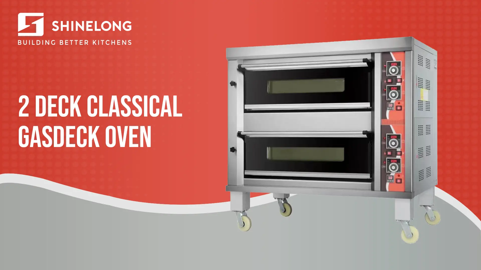 Classical   2 Deck 4 tray gas deck oven SHINELONG 1