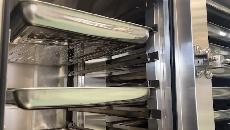 Commercial Double Door Rice Steamer with 24 Trays 2