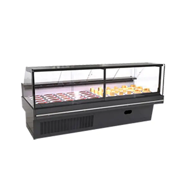 Vertical Glass Deli Serve-Over Counter with LED Lighting | SHINELONG 1