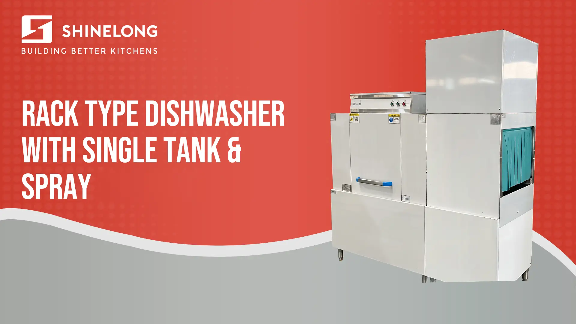 Best Rack Type Dishwasher With Single Tank and  Spray SHINELONG 1