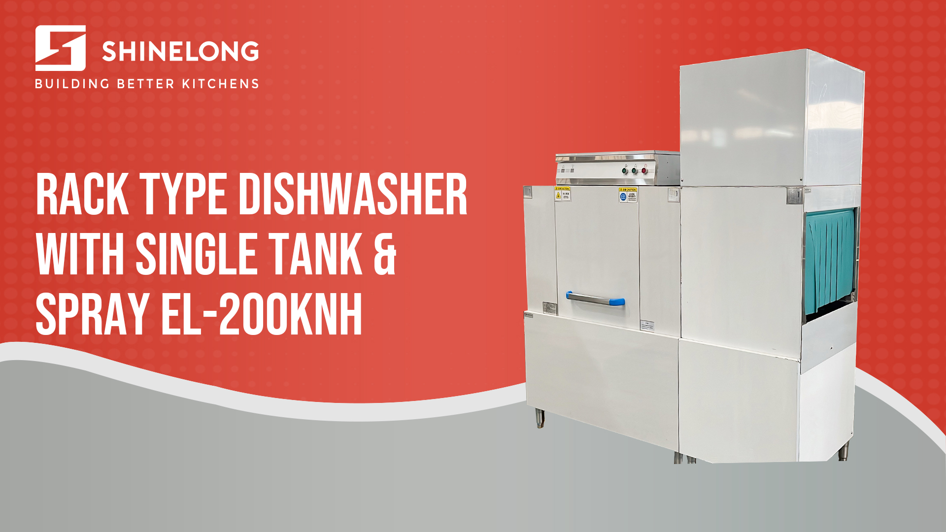 Best Rack Type Dishwasher With Single Tank and  Spray SHINELONG 2