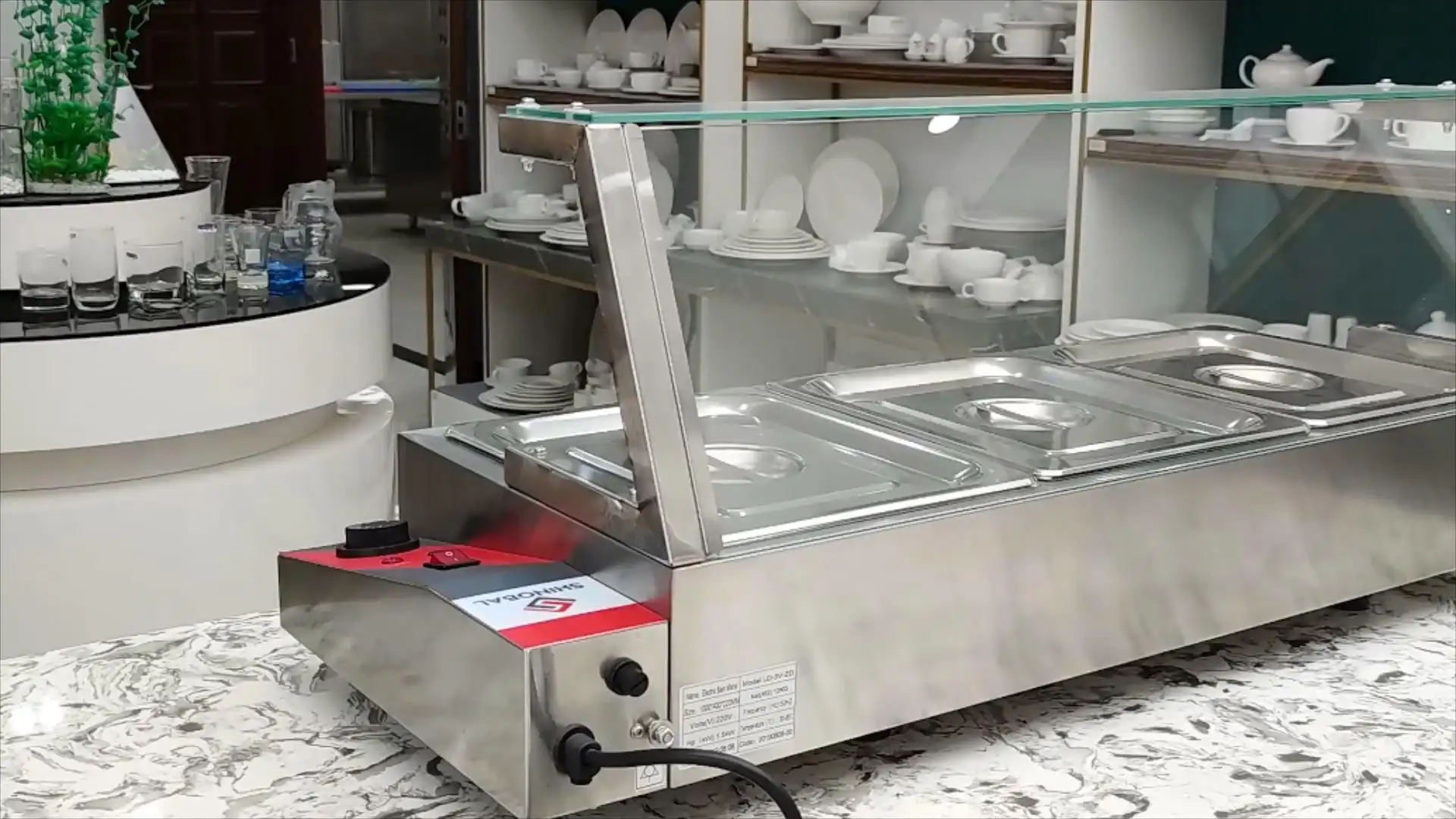 New Function-3-Pan Electric Countertop Bain Marie 1