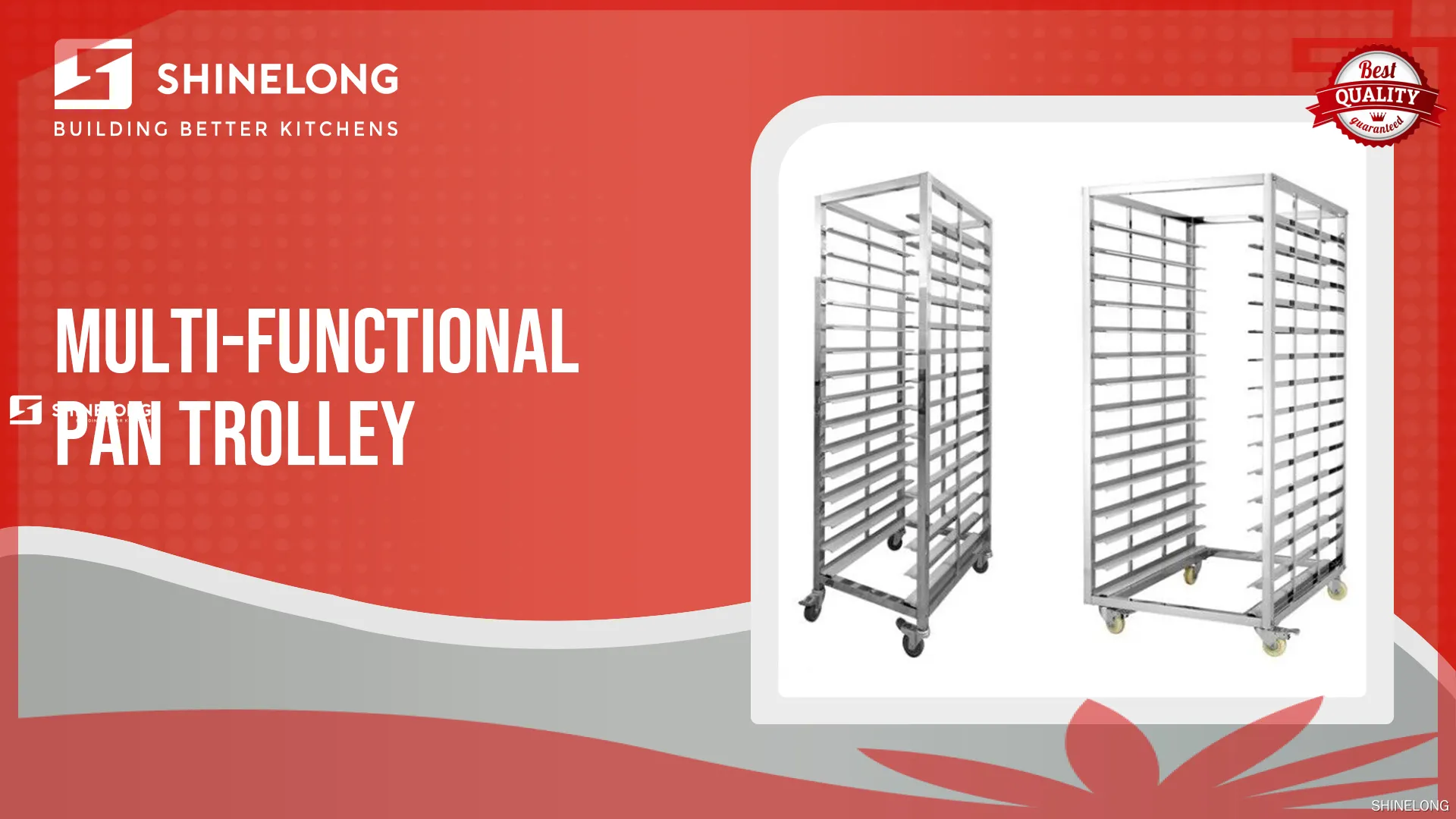 Custom steel kitchen trolley with wheels wholesale Manufacturer | SHINELONG 1