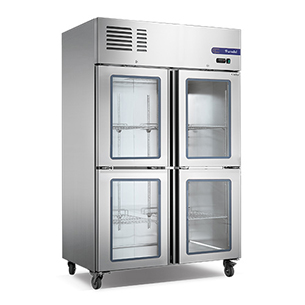 4 Glass Doors Fancooling Upright Chiller