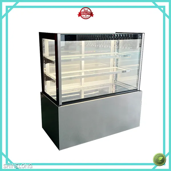 Shinelong Cake Cabinet DGGP-20: Air Cooling, 2-8°C, Glass Shelves, Deli Cooler 1