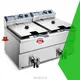 Double Deep Fryer 12Lx2 Capacity 6.5kW Power 1