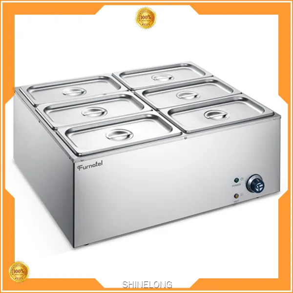 Stainless Steel Bain Marie - 6 Pans, 1.8kW Power 1