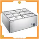 Stainless Steel Bain Marie - 6 Pans, 1.8kW Power 1