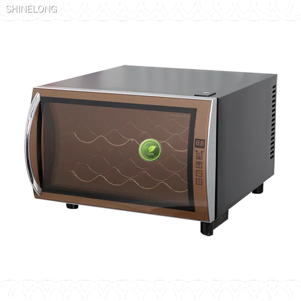 Shinelong Little Red Wine Cabinet BW-25D2: 8 Bottle Capacity, Temp Range 8-18°C 1