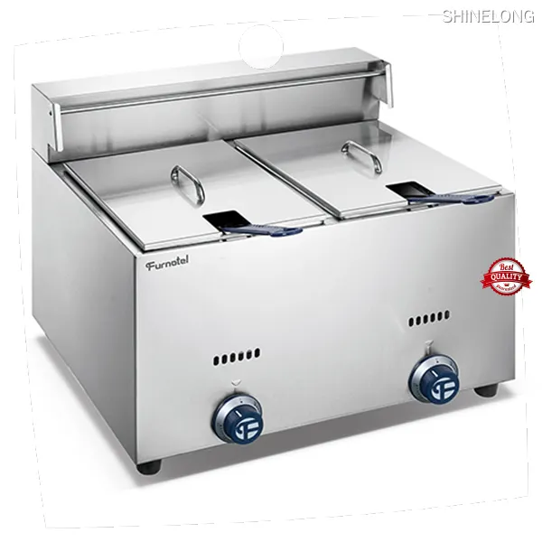 Powerful Gas Fryer with 6.45L Capacity - NG/LPG, 40.4kW 1