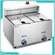 Double Tank Commercial Fryer 10.4kW, NG/LPG, 6.45L*2 Capacity 1