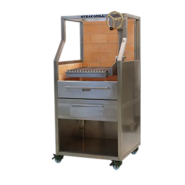 Compact Stainless Steel Charcoal Oven - 0-400°C Range | 800*800*1750mm 1